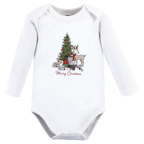 Hudson Baby Cotton Long-sleeve Bodysuits 5-pack In Red