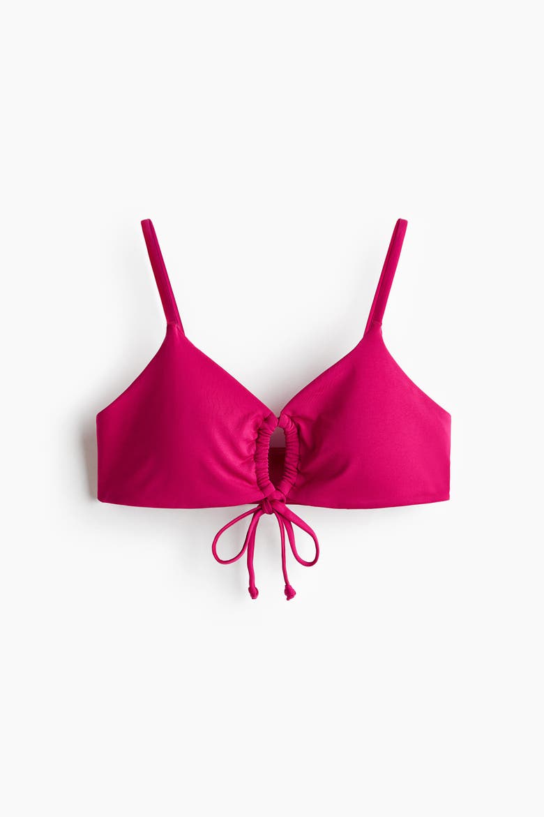Padded Bikini Top, Alternate, color, Dark pink