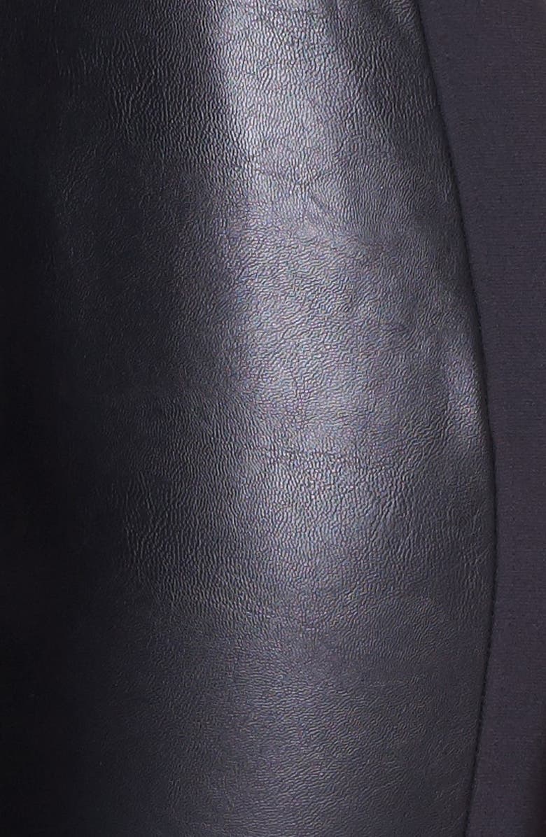 NYDJ Faux Leather & Stretch Ponte Leggings, Alternate, color,