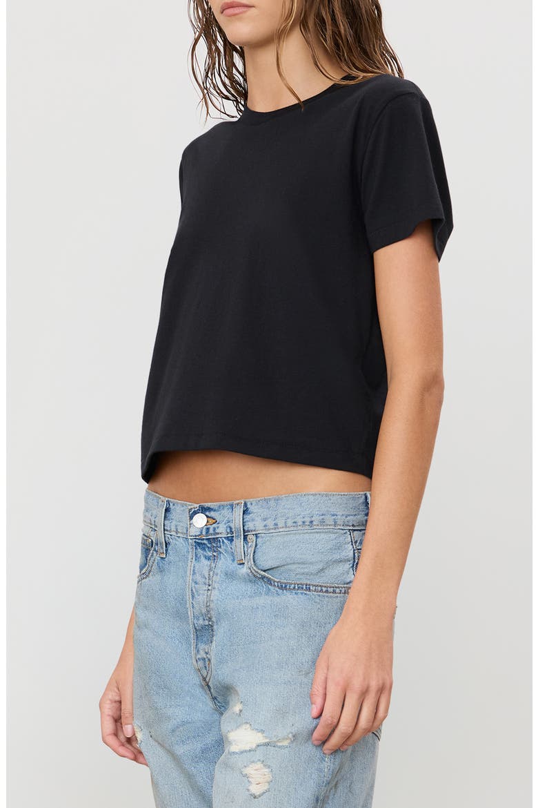Short-Sleeved Boxy T-Shirt, Alternate, color, BLACK