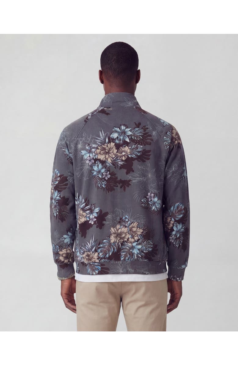 Lords of Harlech Exotic Floral Mens Printed Zip Jacket, Alternate, color, Exotic Floral Black