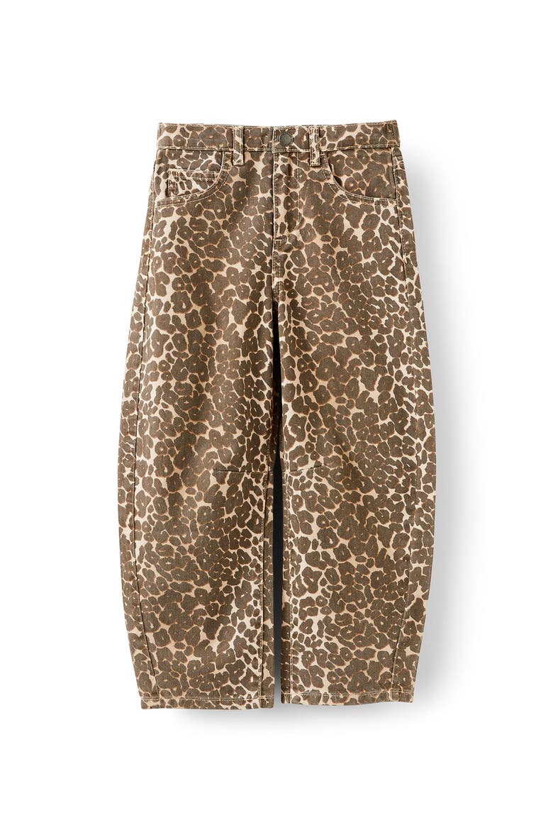 Kid's Unisex Barrel Leg Denim Jean, Main, color, Summer Leopard
