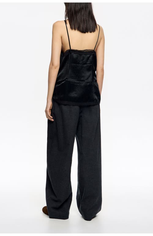 Bimba Y Lola Wide Leg Jogger Trousers In Black