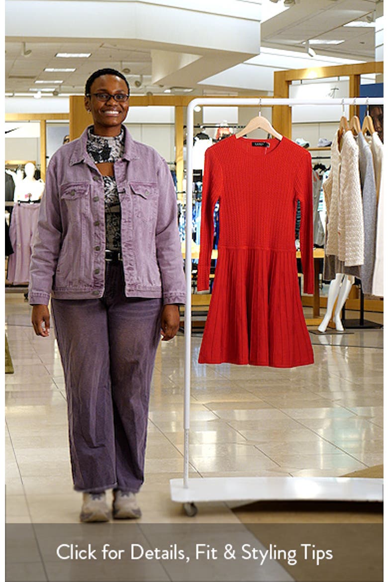 Cable Long Sleeve Sweater Dress video