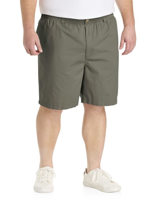 Harbor Bay By Dxl Big & Tall Elastic-waist Shorts In Olive