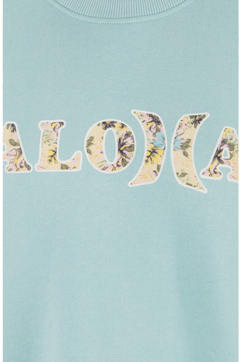 Hello Aloha Oversize Relaxed Sweatshirt, Alternate, color, CANAL BLUE