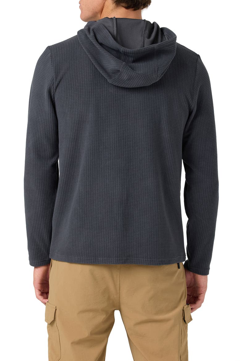 Traveler Textured Fleece Hoodie, Alternate, color, PHANTOM