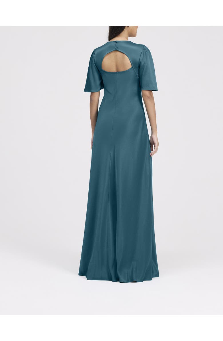 Ghost London Arabella Angel Sleeve Satin Maxi Dress, Alternate, color, Emerald