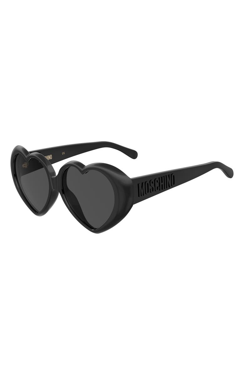 Moschino 57mm Heart Sunglasses, Alternate, color, 