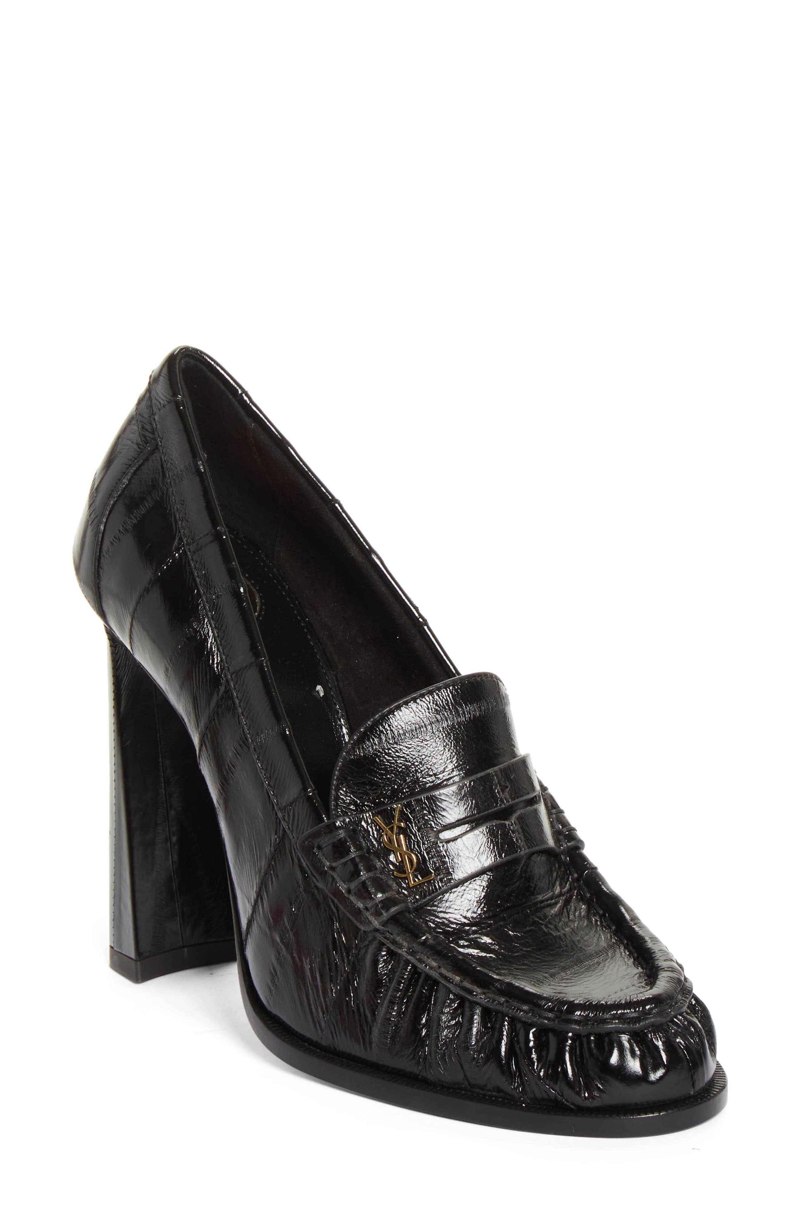 Saint Laurent Le Loafer Pump, Main, color, Black
