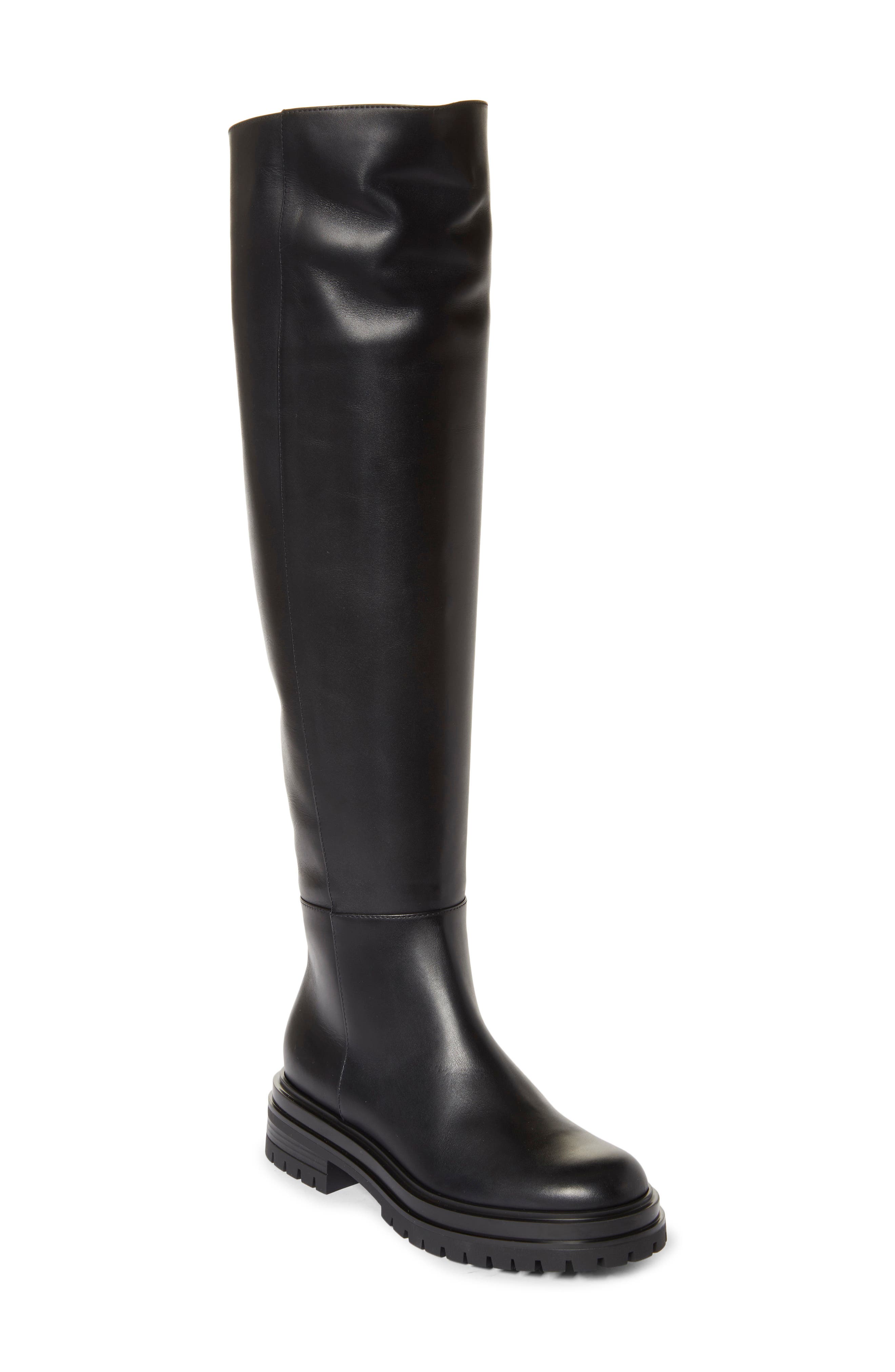 Gianvito Rossi Over the Knee Leather Boot, Main, color, 