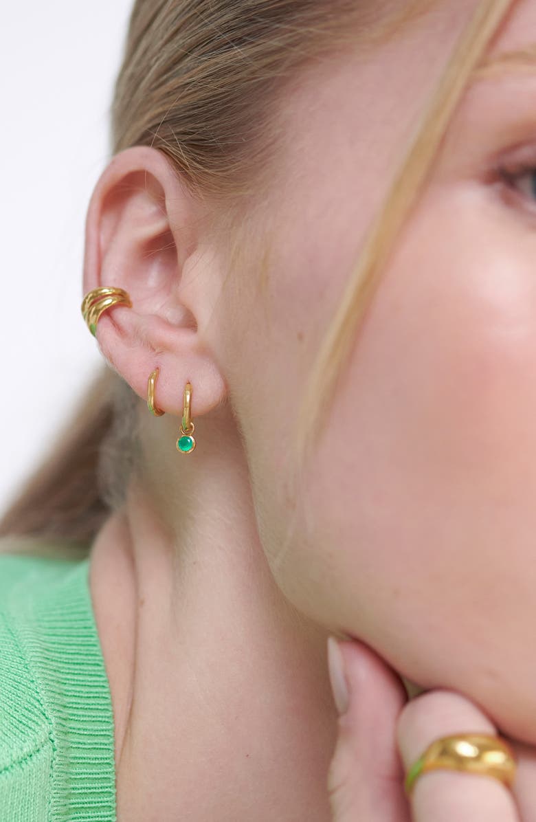 Monica Vinader Mini Huggie Earrings, Alternate, color, Yellow Gold