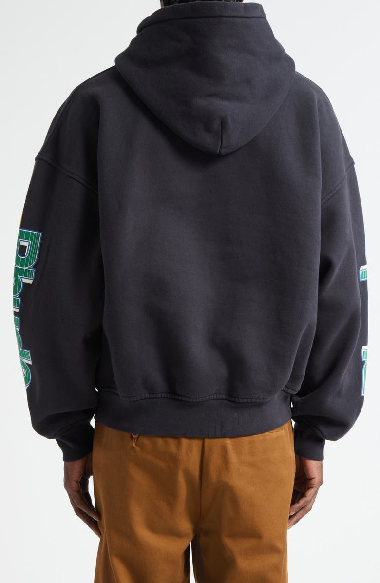 Rhude Roadway Racing Graphic Hoodie, Alternate, color, Vintage Black