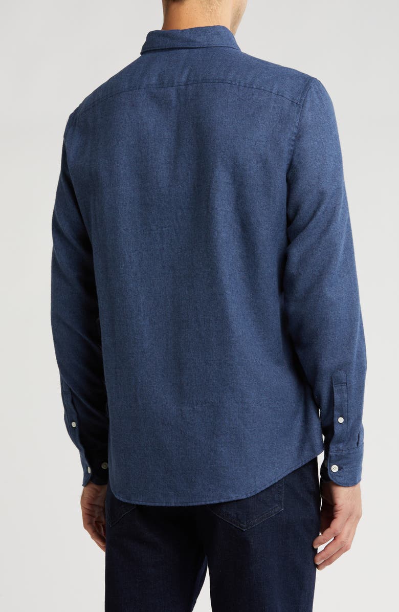 Original Penguin Jasper Flannel Button-Up Shirt, Alternate, color, Dark Sapphire