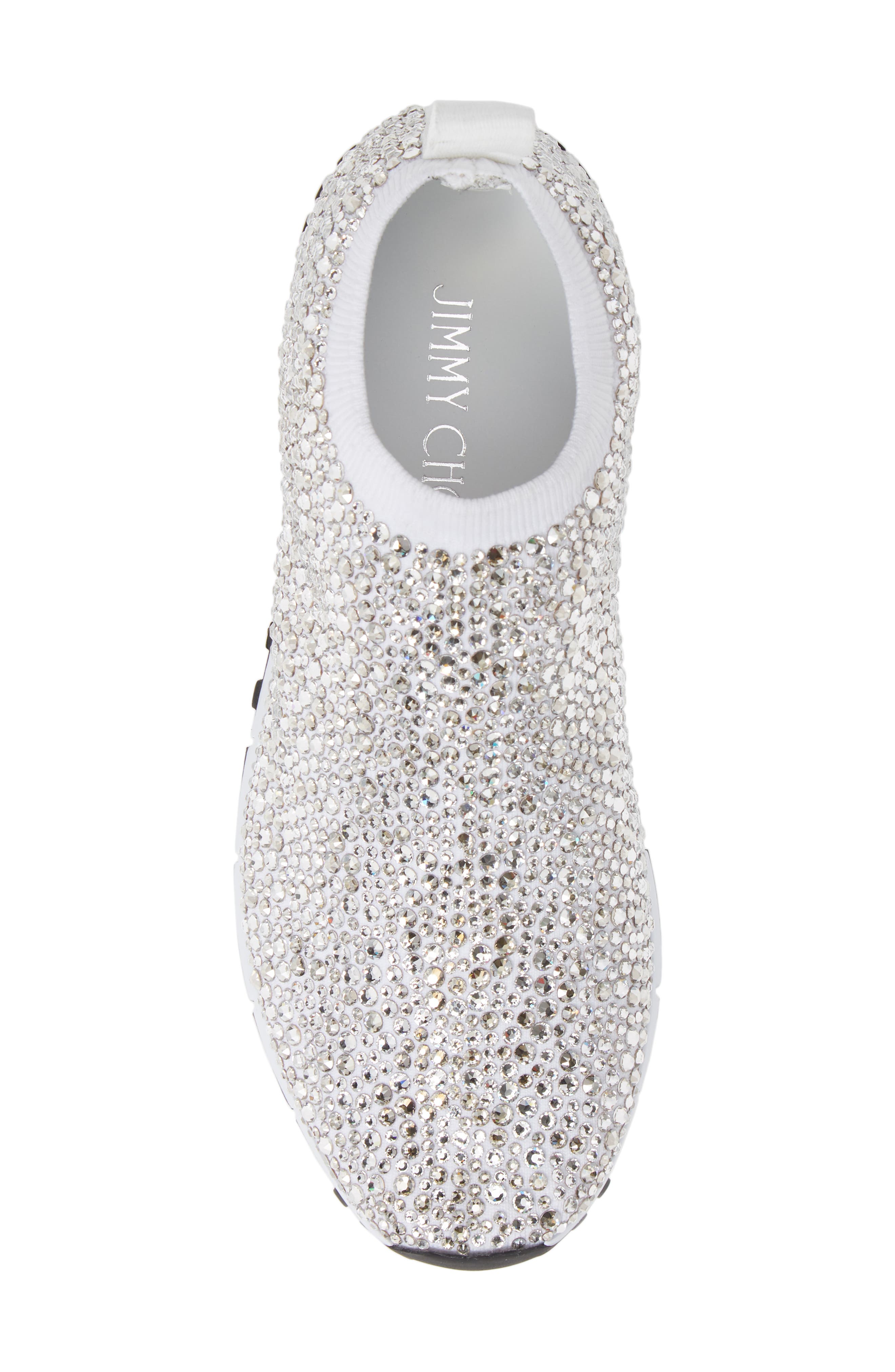 Jimmy Choo Nowary Crystal Embellished Slip-On Sneaker, Alternate, color, 