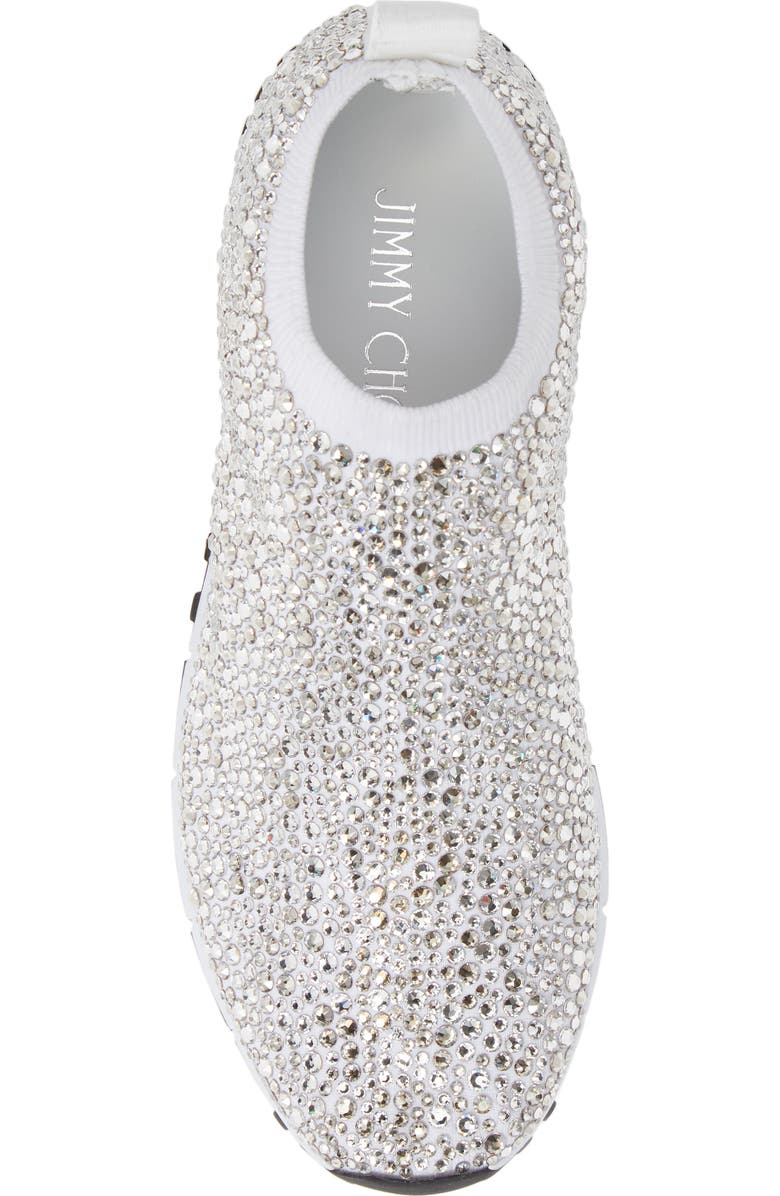 Jimmy Choo Nowary Crystal Embellished Slip-On Sneaker, Alternate, color,