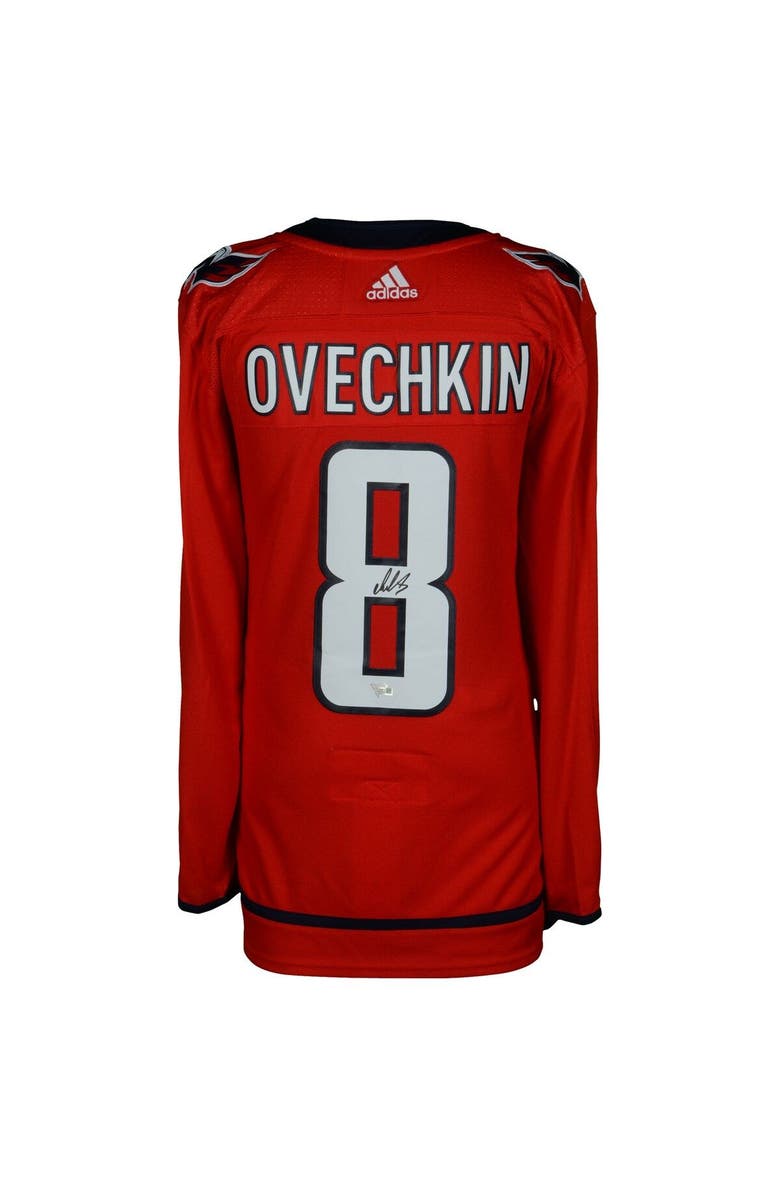 FANATICS AUTHENTIC Alex Ovechkin Washington Capitals Autographed Red Adidas Authentic Jersey, Alternate, color, 