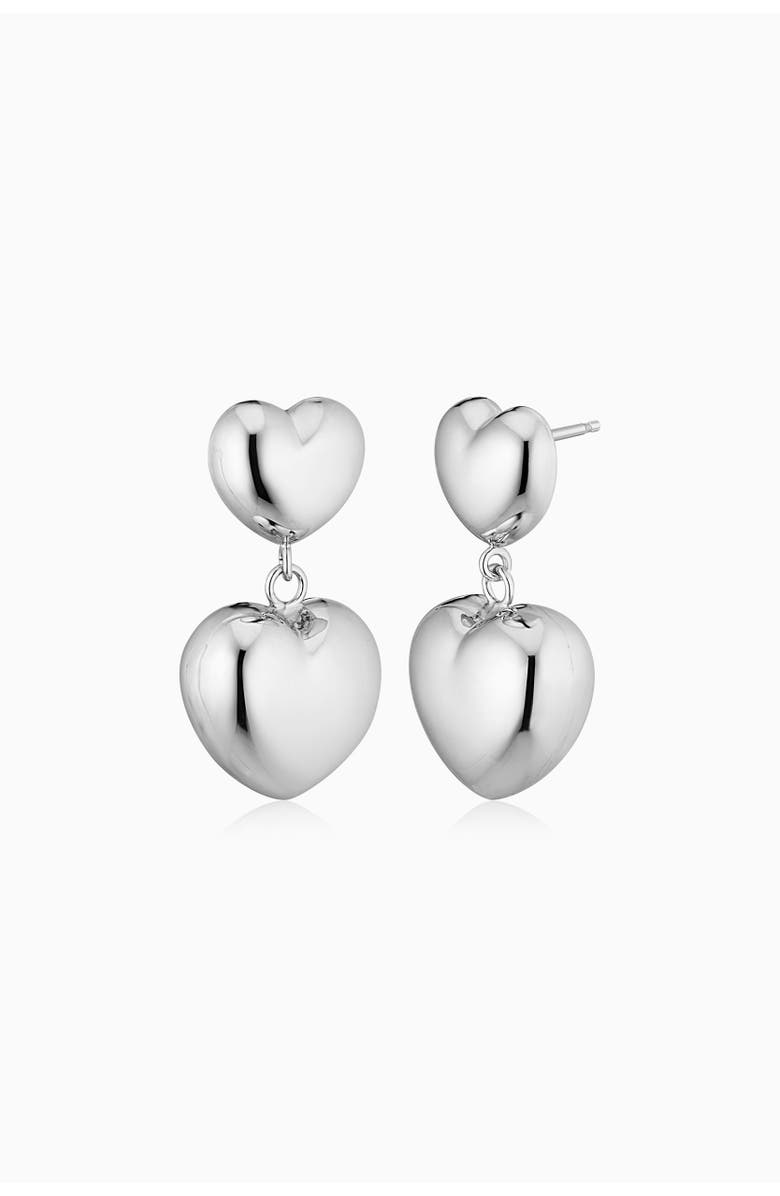 Oradina Sterling Silver Lover Statement Drop Earrings, Main, color, Silver
