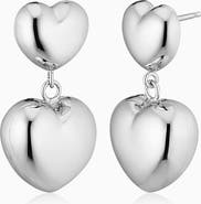 Oradina Sterling Silver Lover Statement Drop Earrings