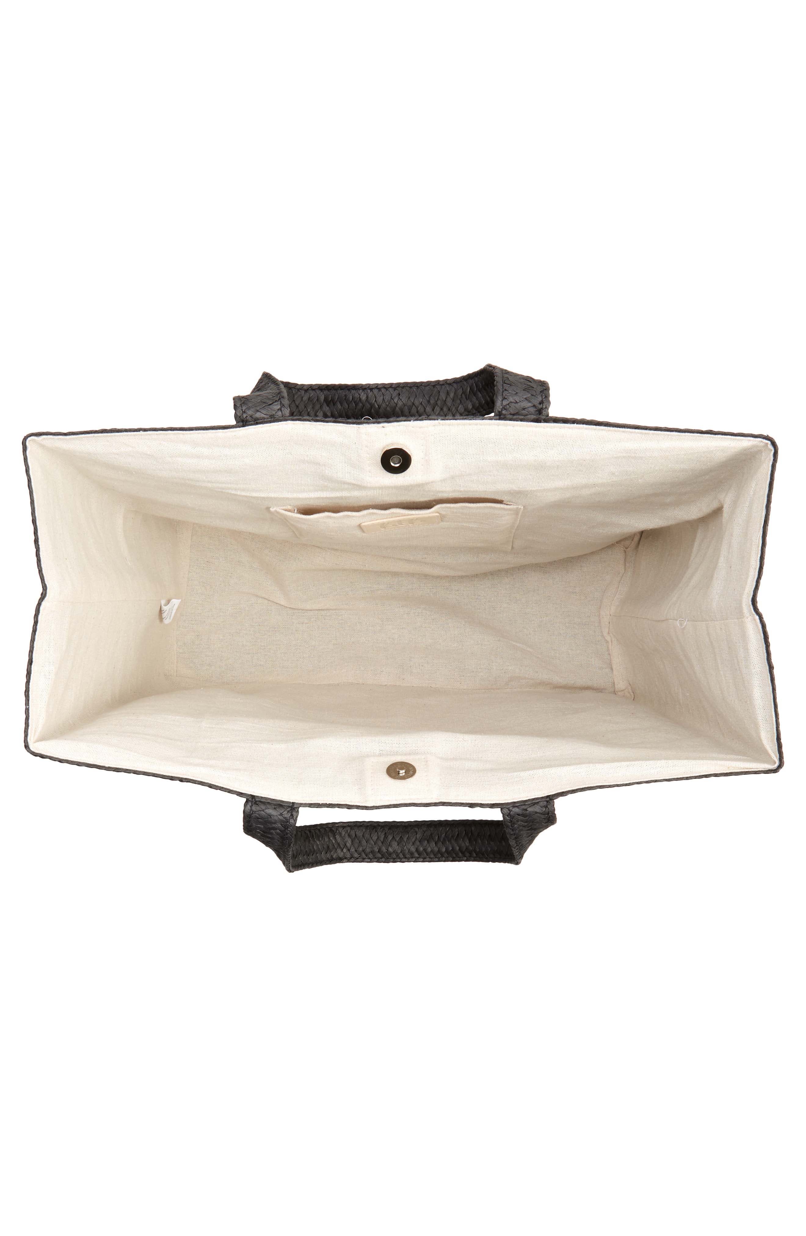 BTB Los Angeles I Heart Straw Tote, Alternate, color, 