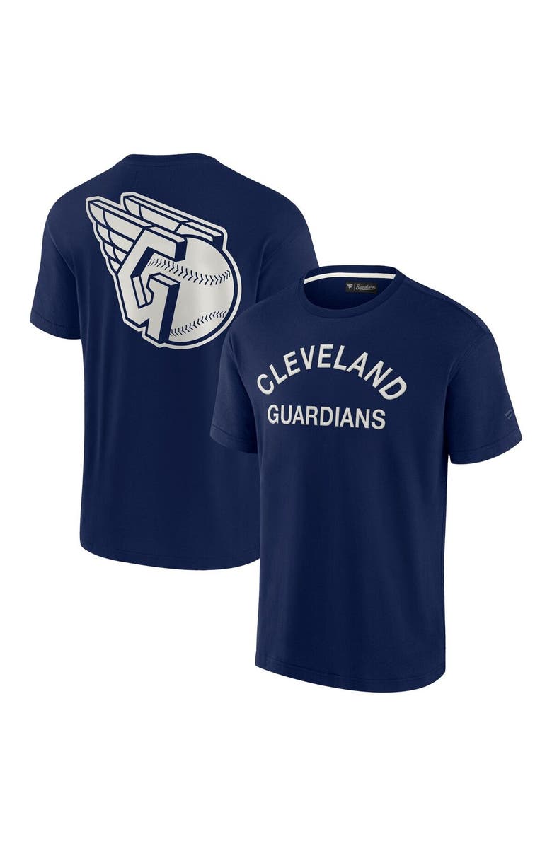 Fanatics Signature Unisex Fanatics Signature Navy Cleveland Guardians Elements Super Soft Short Sleeve T-Shirt, Main, color, Navy