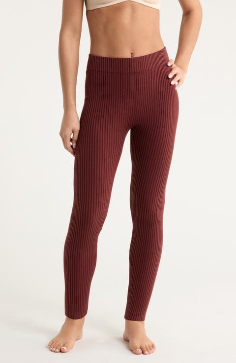 Cottonsilk��™ Organic Cotton Blend Rib Leggings