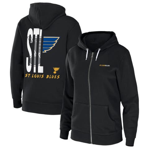 Women's WEAR by Erin Andrews Black St. Louis Blues Sponge Fleece Full-Zip Hoodie