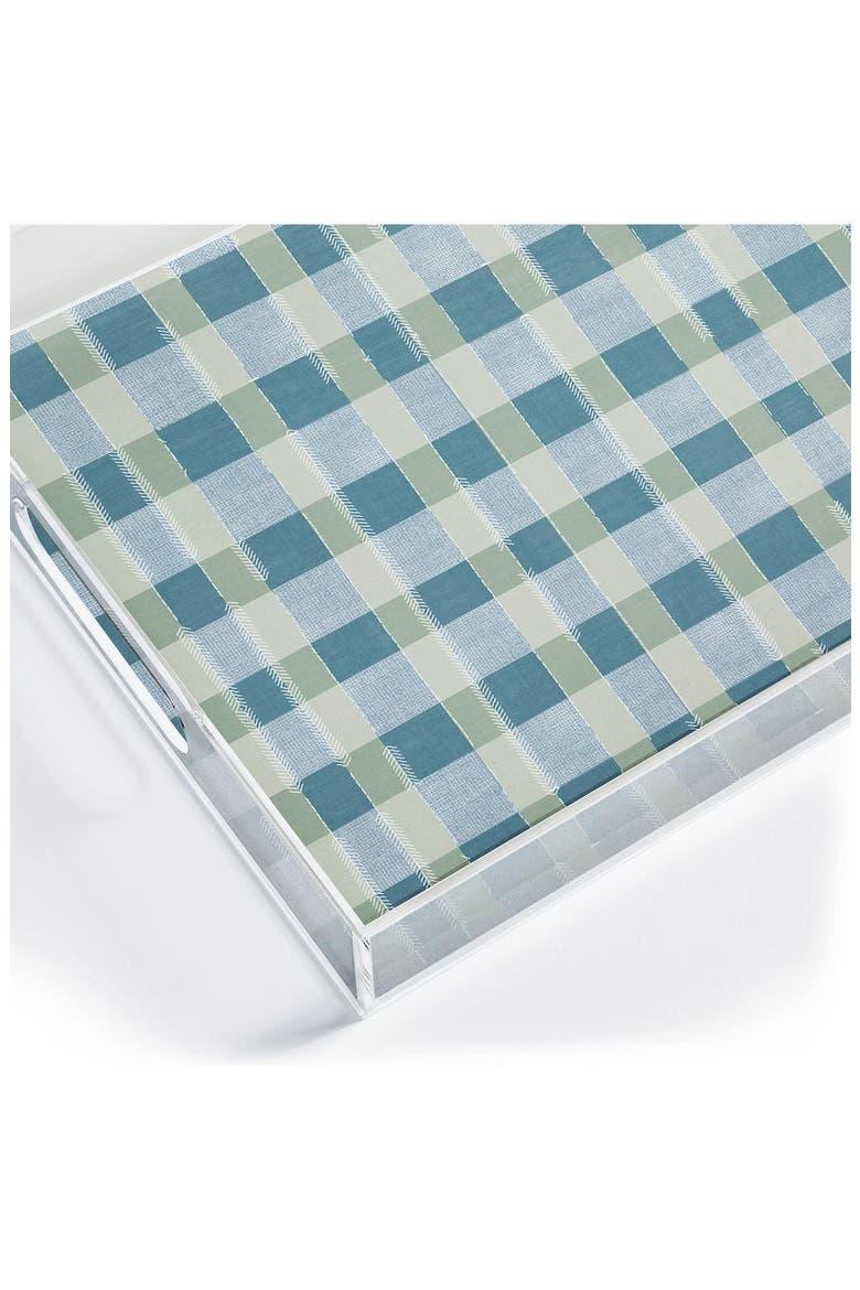 Marta Barragan Camarasa Country Gingham Acrylic Tray, Alternate, color, BLUE
