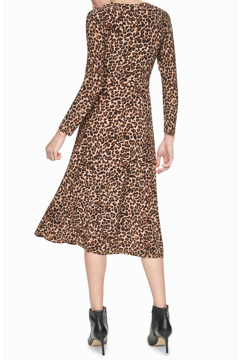 Long Sleeve Midi Dress, Alternate, color, TRUFFLE MULTI