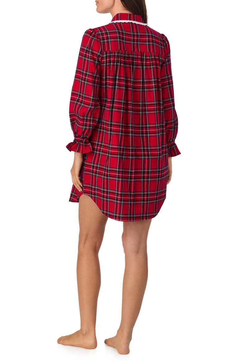 Flannel Nightgown, Alternate, color, REDPLAID