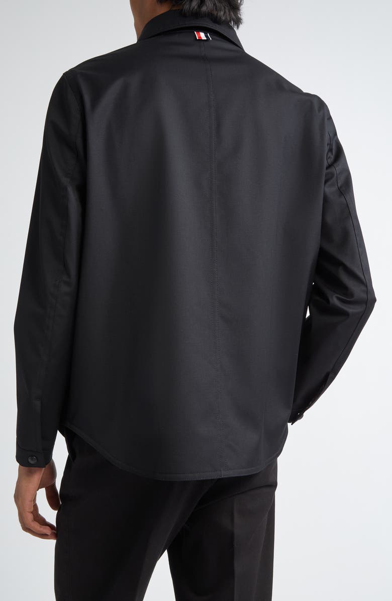 Thom Browne Virgin Wool Utility Jacket, Alternate, color, Black