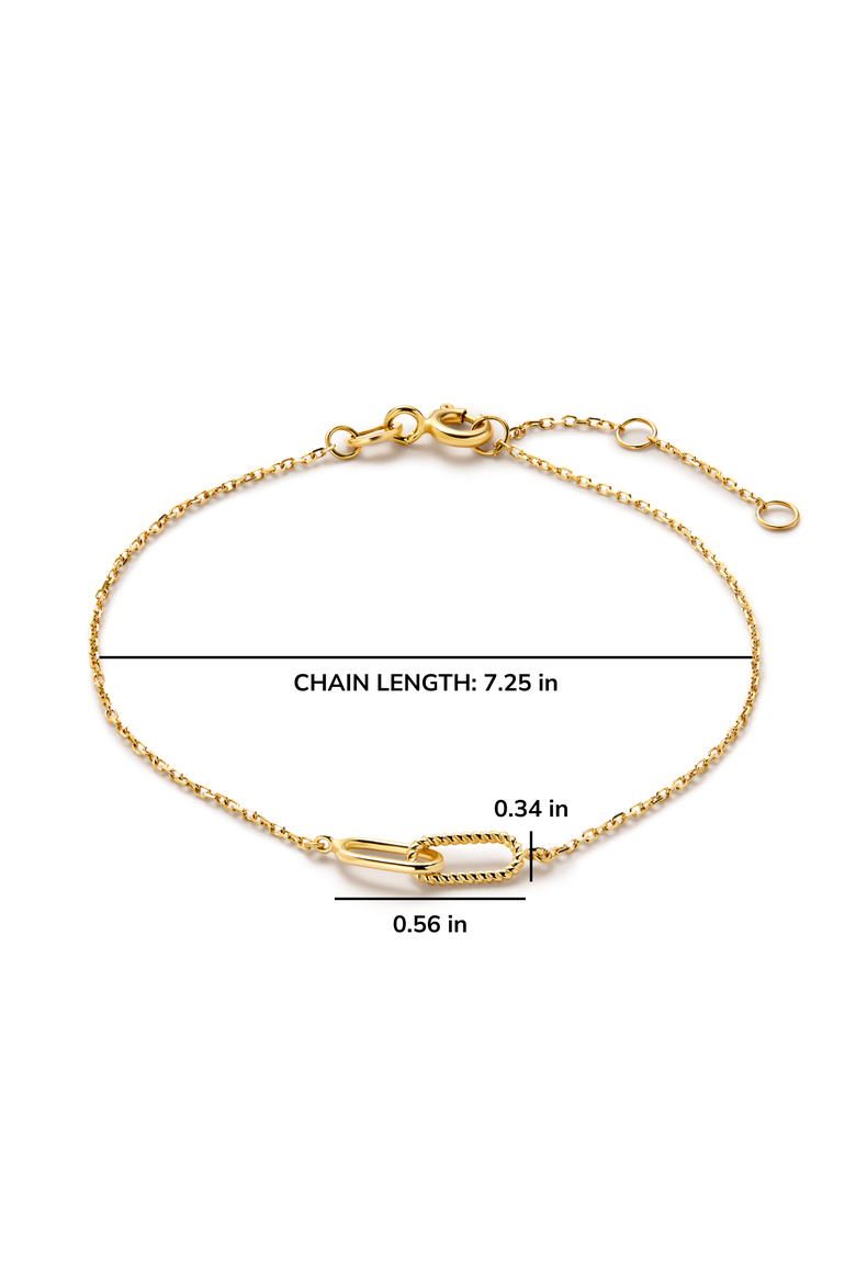 Gold Bracelet - Gold Twisted Link Bracelet, Alternate, color, Gold