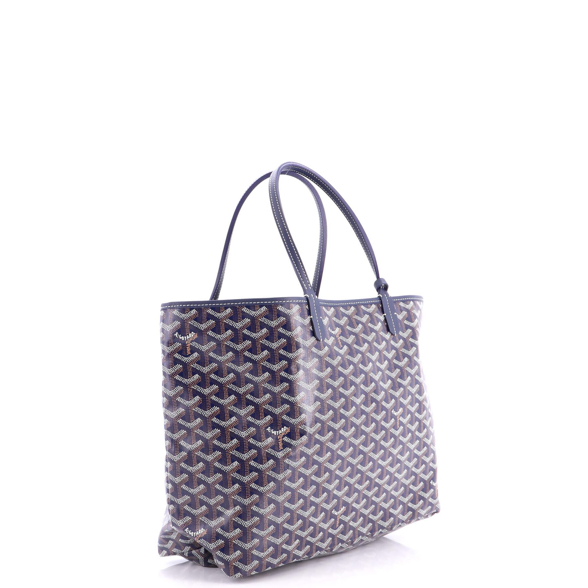 Pre-Owned Goyard Saint Louis Tote Coated Canvas PM, Alternate, color, Blue