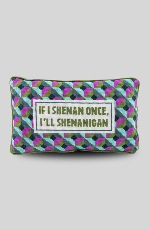 Shenanigans Needlepoint Pillow