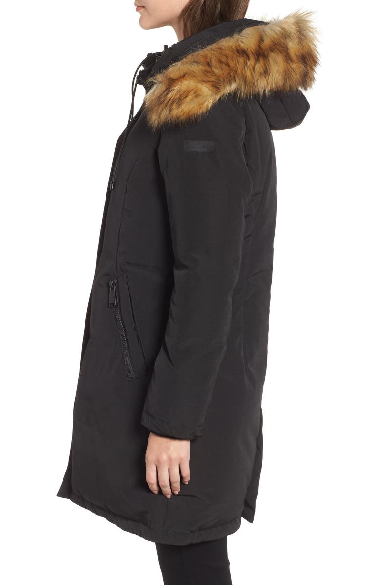 Sam Edelman Faux Fur Trim Down Parka, Alternate, color,