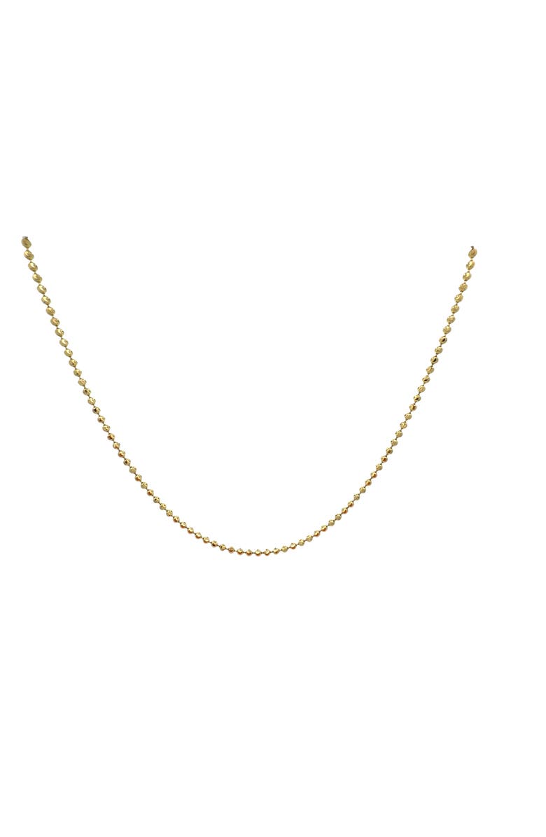 Ancona Jewelry 14K Diamond Cut Moon 2.5mm 20in Chain Necklace, Alternate, color, Yellow Gold