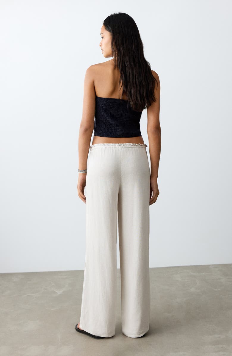 MANGO TEEN High Waist Wide Leg Pants, Alternate, color, Grey