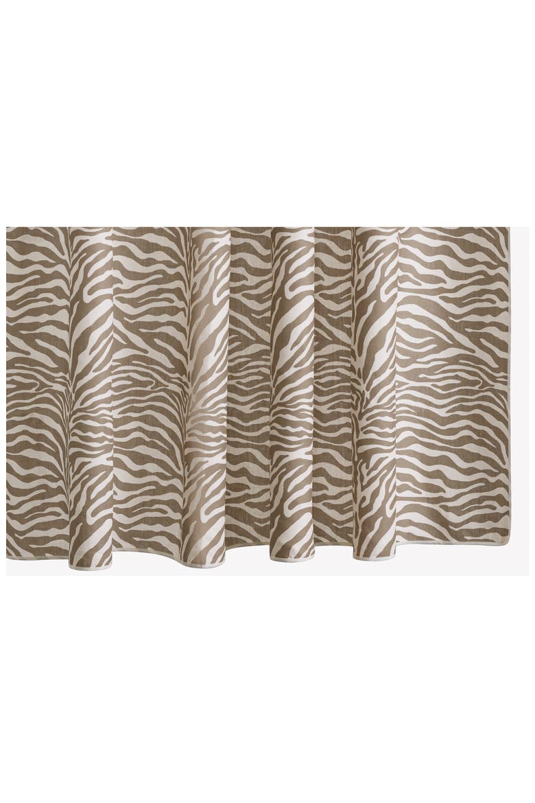 Regine Zebra Stripe Shower Curtain, Main, color, COCONUT