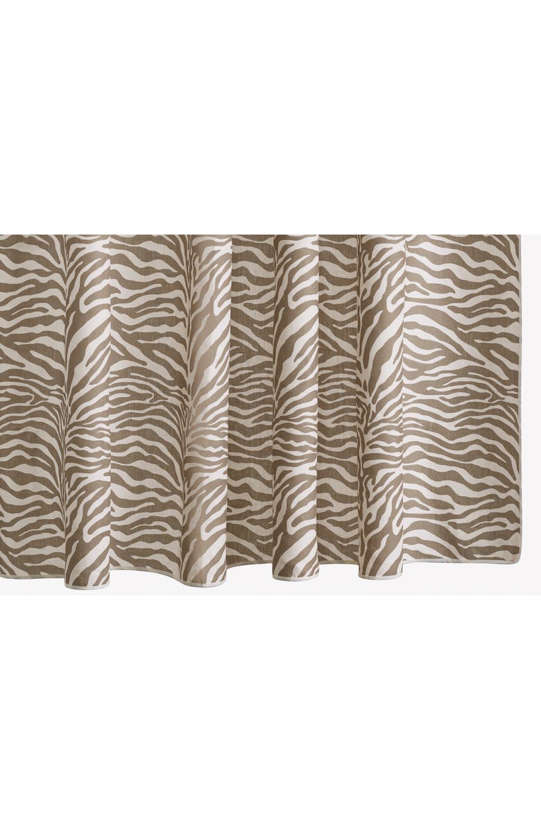 Matouk Regine Zebra Stripe Shower Curtain, Main, color, Coconut