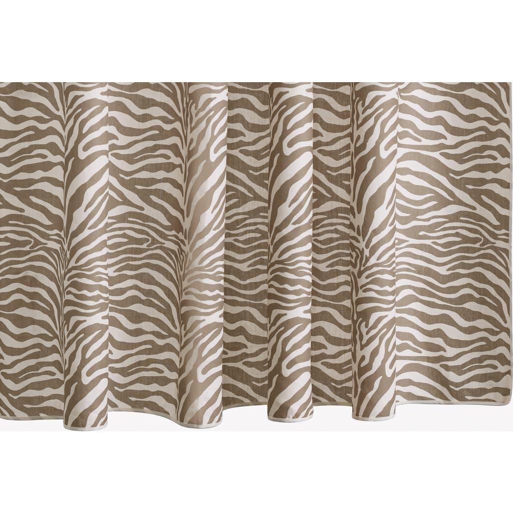 Matouk Regine Zebra Stripe Shower Curtain In Brown