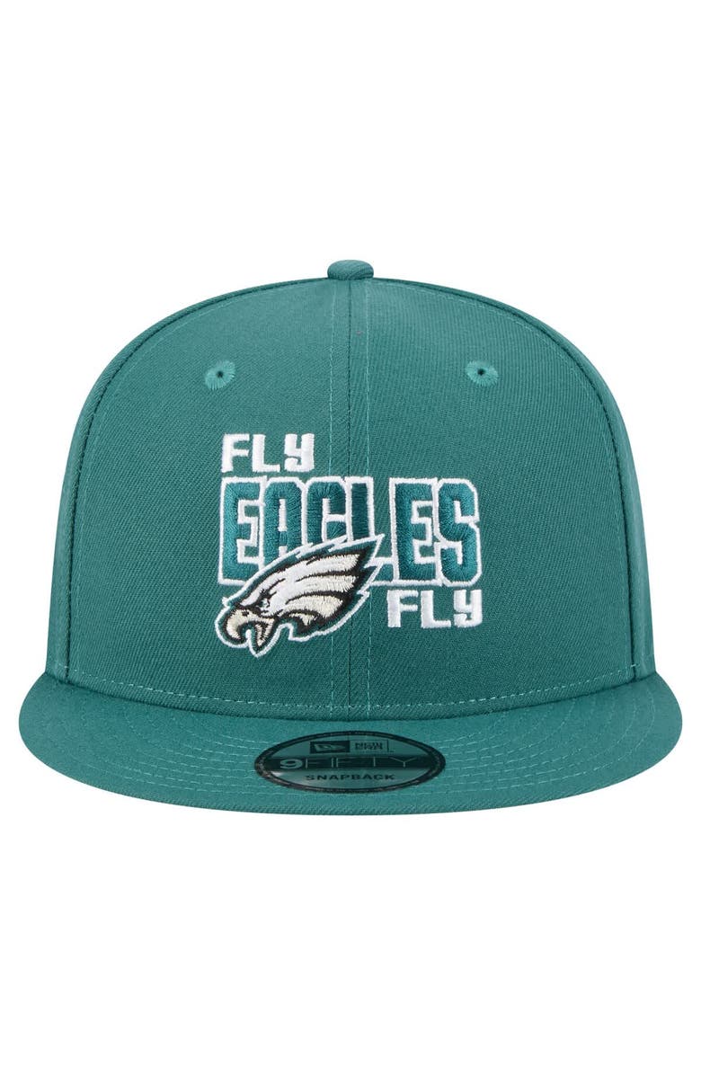 New Era Men's New Era Midnight Green Philadelphia Eagles Super Bowl LIX Champions Side Patch 9FIFTY Snapback Hat, Alternate, color, Green