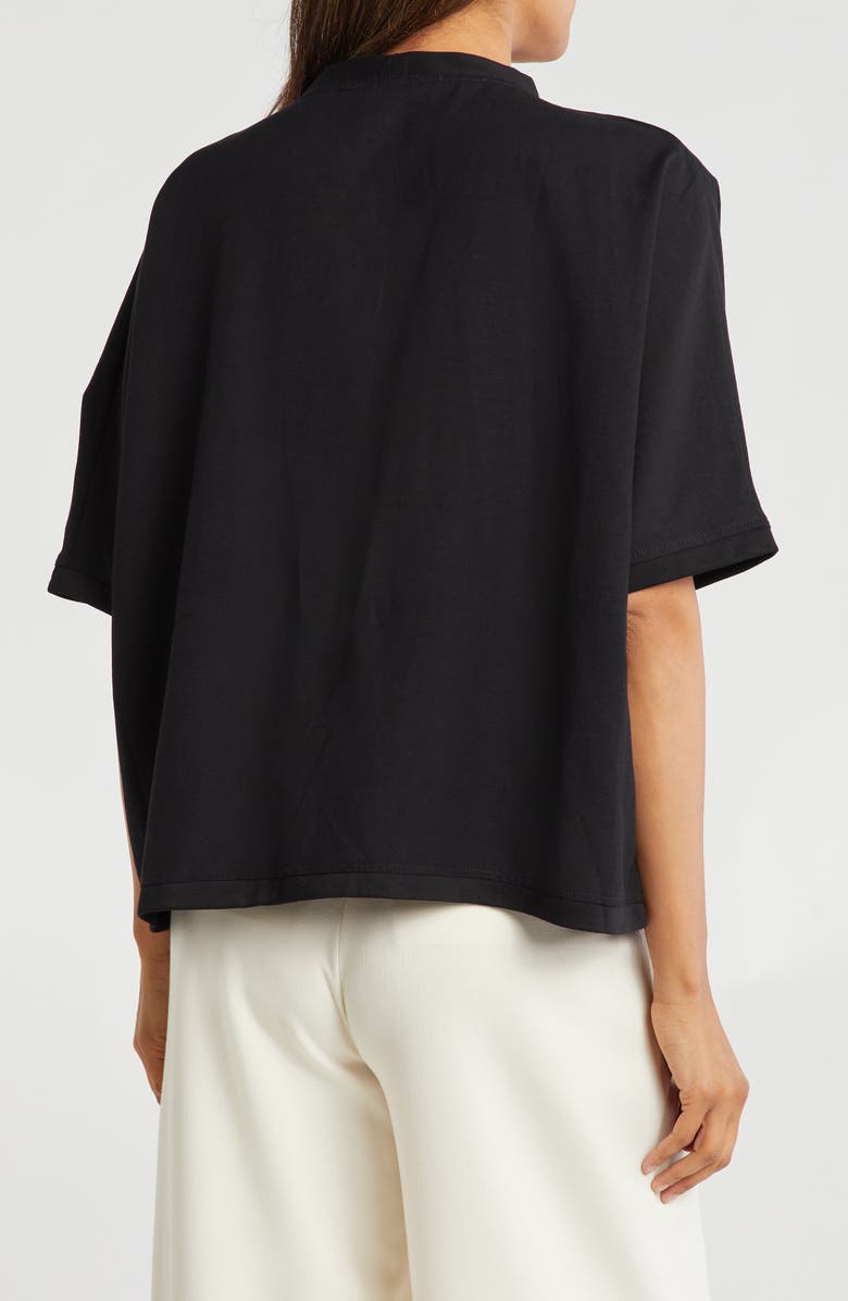 PATRIZIA LUCA Single Button Short Sleeve Cardigan, Alternate, color, 