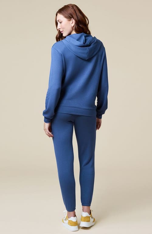 Softies Athleisure Puredream Long Sleeve Hoodie Jogger Set In Indigo
