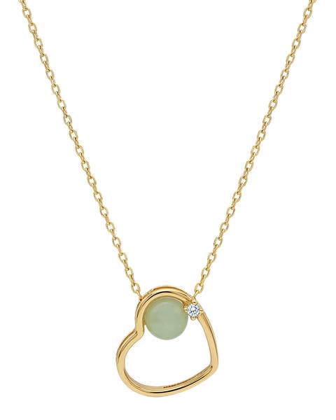 Maison Heart Green Jade Pendant Necklace
