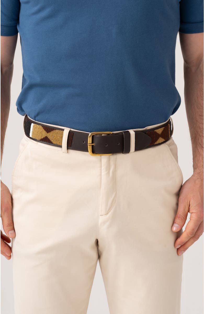 Koy Clothing Maasai Beaded Belt, Main, color, Brown/Gold