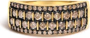 Haus of Brilliance 10K Yellow Gold Plated .925 Sterling Silver 3/4 ctw Champagne Diamond Band Ring