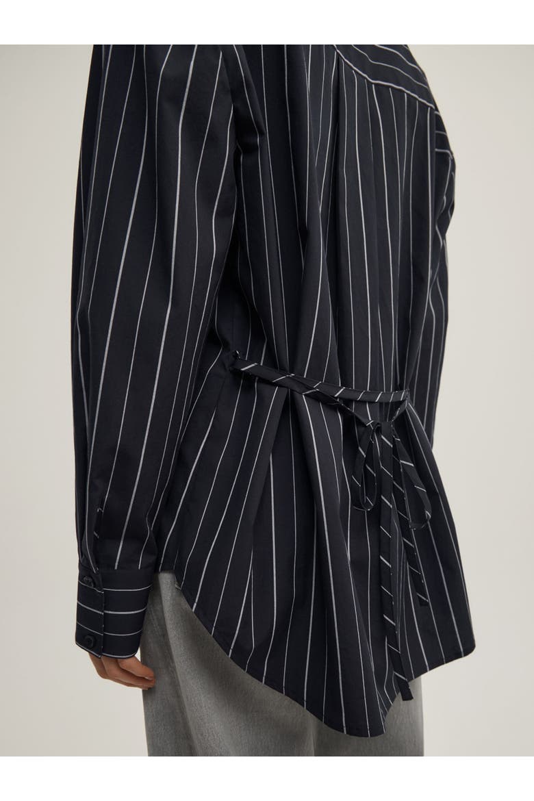 Tie Back Shirt, Alternate, color, Navy Stripe