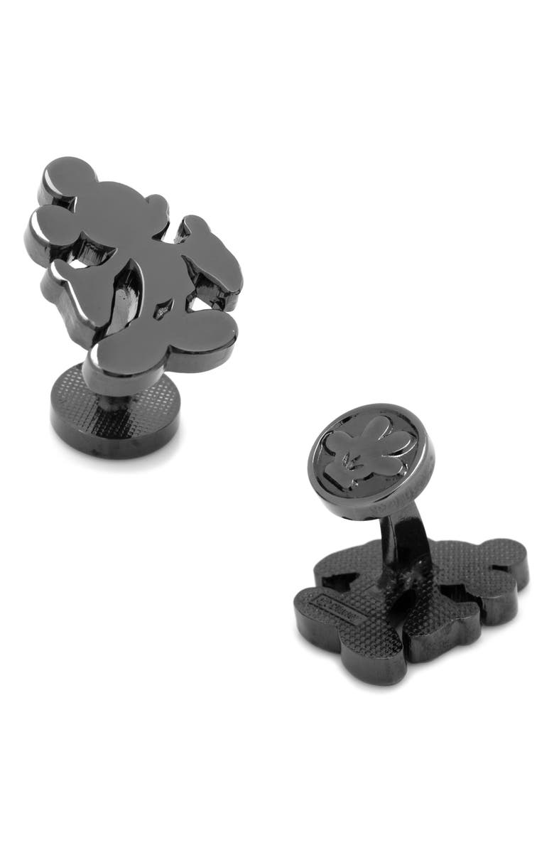 Cufflinks, Inc. Mickey Mouse Silhouette Cuff Links, Alternate, color, Black