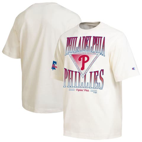 Men's Champion Cream Philadelphia Phillies Traditions Two Locations T-Shirt