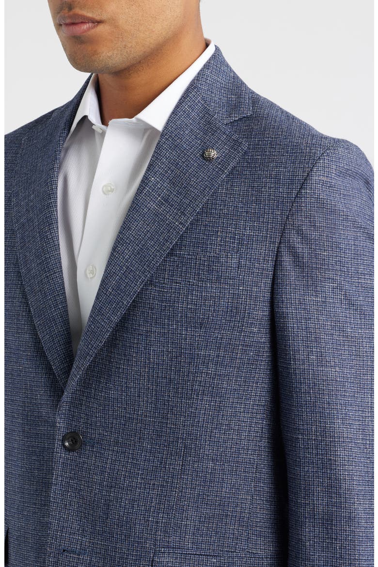 Montana Mid Blue Textured Super 120s Wool Suit, Alternate, color, MID BLUE
